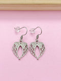 Silver Angel Wing Earrings, Angel Gift, Guardian Angel, Hypoallergenic Earrings, N4456