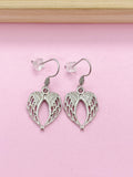Silver Angel Wing Earrings: Stainless Steel Dangle Earrings