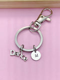 Silver Dance Charm Keychain, N2666A
