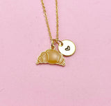 Gold Croissant Charm Necklace, N3580