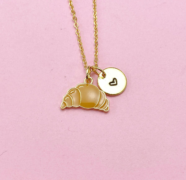 Gold Croissant Charm Necklace, N3580