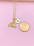 Gold Croissant Charm Necklace, N3580