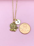 Gold Lion Charm Necklace, N505