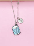 Silver Drum Charm Necklace, Music Charm, Matching Band Gifts, Personalized Gift, N5787