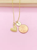 Gold Tan Heart Necklace, Best Valentine's Day Gifts, Sweet Gifts, Personalized Birthday Gift, N4317
