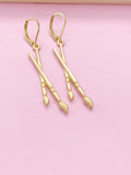 Gold Artist Paintbrush Earrings, Artist Gift, Paint Brush, N5082