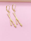 Gold Artist Paintbrush Earrings, Artist Gift, Paint Brush, N5082