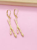 Gold Artist Paintbrush Earrings, Artist Gift, Paint Brush, N5082