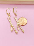 Gold Artist Paintbrush Earrings, Artist Gift, Paint Brush, N5082
