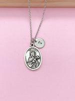 Silver Saint Therese Pendant Necklace, N5792