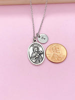 Silver Saint Therese Pendant Necklace, N5792