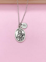 Silver Saint Therese Pendant Necklace, N5792
