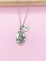 Silver Saint Therese Pendant Necklace, N5792