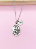 Silver Saint Therese Pendant Necklace, N5792