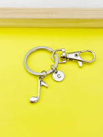 Silver Music Note Melody Charm Keychain, N35C