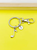 Silver Music Note Melody Charm Keychain, N35C