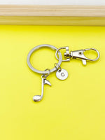 Silver Music Note Melody Charm Keychain, N35C