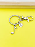 Silver Music Note Melody Charm Keychain, N35C