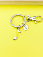 Silver Music Note Melody Charm Keychain, N35C