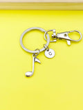Silver Music Note Melody Charm Keychain, N35C