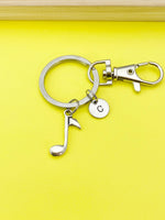 Silver Music Note Melody Charm Keychain, N35C
