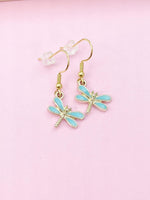 Gold Dragonfly Charm Earrings, N3134