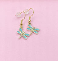 Gold Dragonfly Charm Earrings, N3134