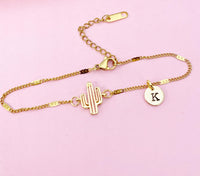 Gold Cactus Charm Bracelet, N4055