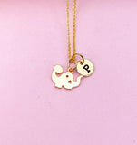 Gold Dinosaur Charm Necklace, Cute Dinosaur Fan Gifts, N5794