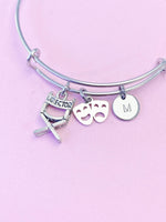 Silver Director Chair Comedy Bracelet, Actor Theater Arts Gifts, N4929D
