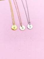 Gold Initial Necklace, Letter Charm, Dainty Necklace, N1