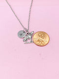 Silver Wolf Charm Necklace, N4387
