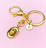 Gold Cowboy Hat Charm Keychain, N5408Z
