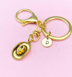 Gold Cowboy Hat Charm Keychain, N5408Z