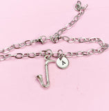 Silver Bass Clarinet Charm Bracelet, Music Charm, Matching Band Gifts, Personalized Gift, N1295A