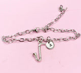 Silver Bass Clarinet Charm Bracelet, Music Charm, Matching Band Gifts, Personalized Gift, N1295A