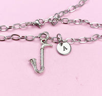 Silver Bass Clarinet Charm Bracelet, Music Charm, Matching Band Gifts, Personalized Gift, N1295A