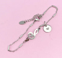 Musician Bracelet, Music Note Charm, School Band Gift, N4772