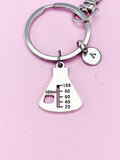 Silver Beaker Charm Keychain, N209B