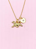 Gold Afghan Hound Charm Necklace, N487