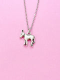 Silver Donkey Charm Necklace, 685