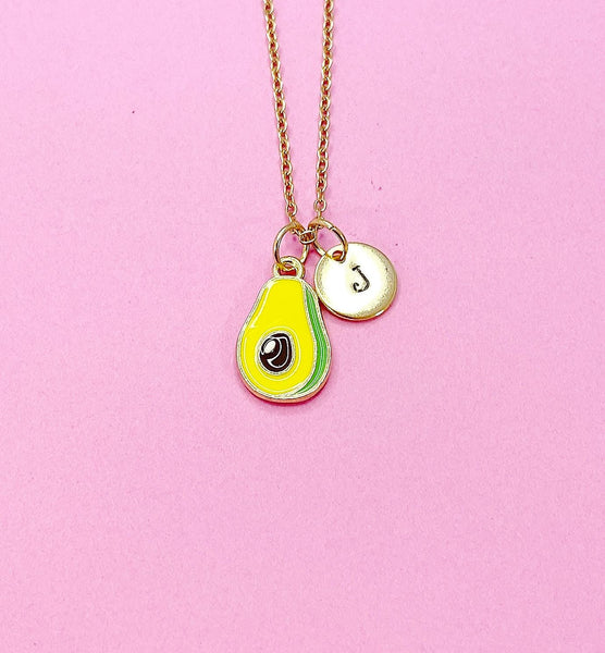Gold Avocado Charm Necklace, N4203