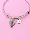 Silver Hot Air Balloon Charm Bracelet, N2304