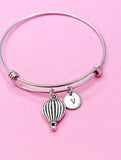 Silver Hot Air Balloon Charm Bracelet, N2304