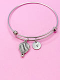 Silver Hot Air Balloon Charm Bracelet, N2304