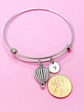 Silver Hot Air Balloon Charm Bracelet, N2304