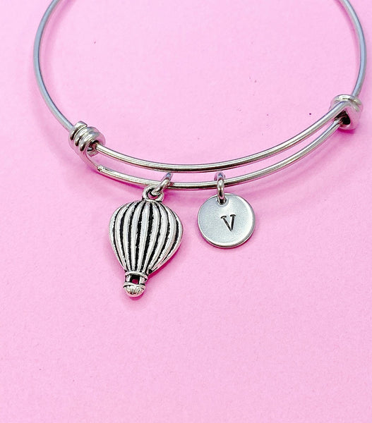 Silver Hot Air Balloon Charm Bracelet, N2304