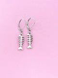Silver Fishbone Earrings, N565C