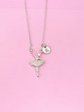 Silver Ballet Dance Girl Charm Necklace, Ballet Necklace, Ballet Gift, Dance School Gift, Ballet School Gift, Ballet Gift, N5015