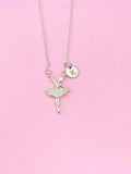 Silver Ballet Dance Girl Charm Necklace, Ballet Necklace, Ballet Gift, Dance School Gift, Ballet School Gift, Ballet Gift, N5015